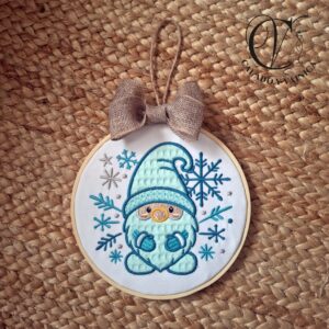 Bastidor 18 cm Gnomo Turquesa