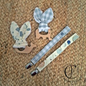 Pack 2 mordedores + 2 chupeteros Lucas